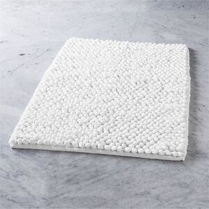 CB2 White Cirrus Bath Mat NWT